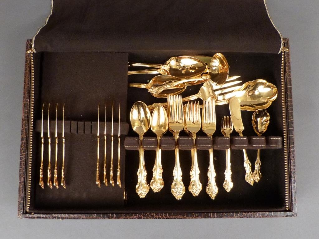 Silver Gilt Flatware Set (Plated) (1 of 4)