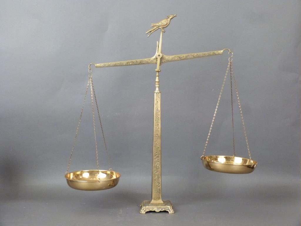 Brass and Painted Metal Balance Scale (1 of 7)