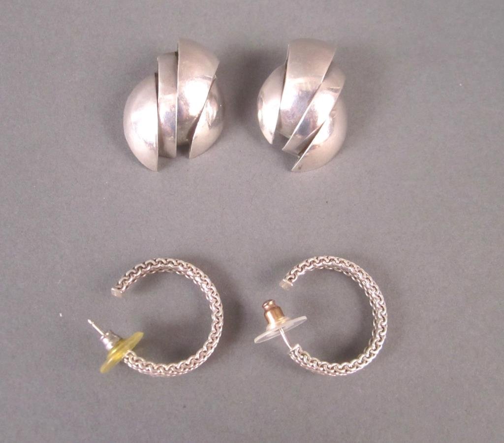 2 Pair Tiffany Sterling Silver Earrings (1 of 2)