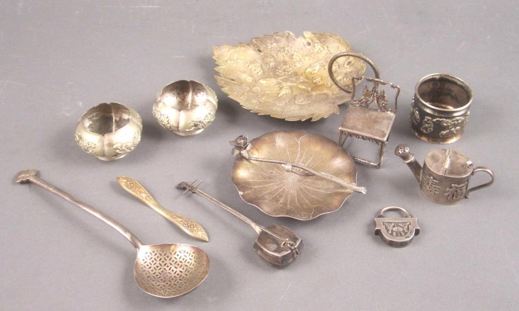 Group of Chinese Silver and Other Metal Articles (1 of 5)
