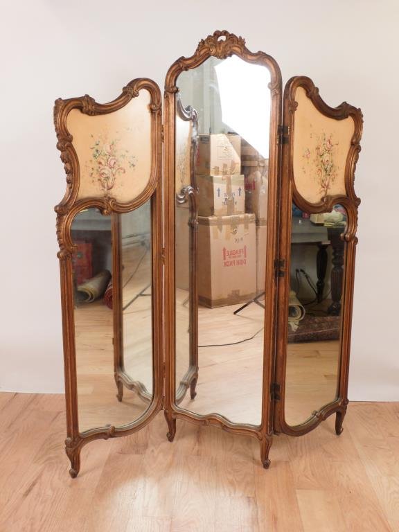 Louis XV Style 3 Panel Dressing Screen (1 of 4)