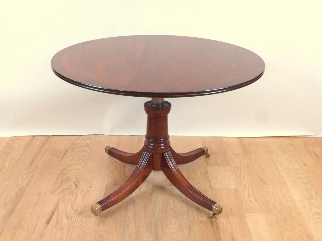 Regency Style Mechanical Pedestal Table (1 of 5)