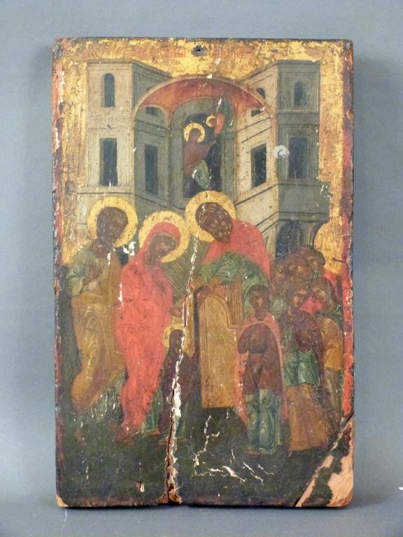Antique Greek Painted Icon (As Is) (1 of 5)