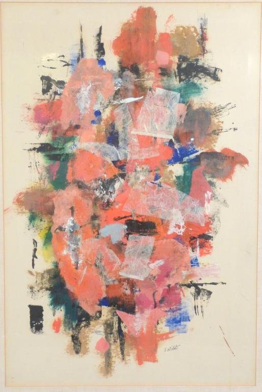 Signed Illegibly - Mixed Media on Paper (1 of 6)