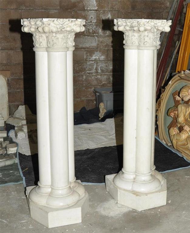 Pair Large Carrera Quad Column Pedestals *** (1 of 6)