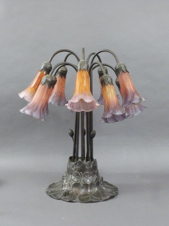 Tiffany Style 10 Light Table Lamp (1 of 6)