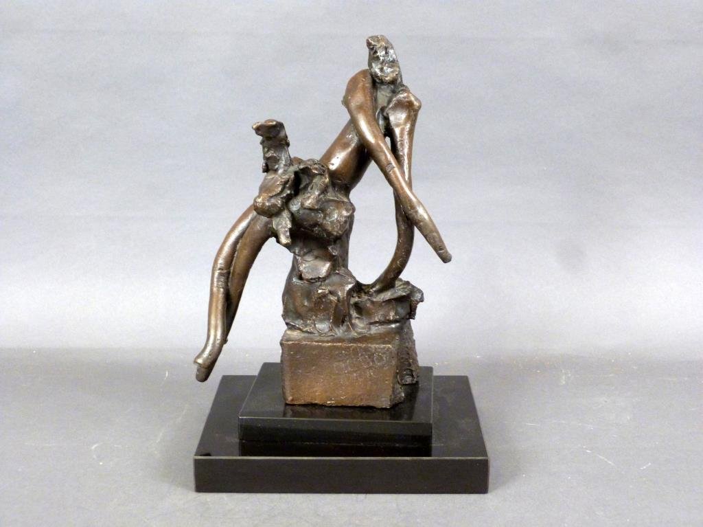 Signed Illegibly - Abstract Bronze Sculpture (1 of 4)