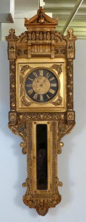 Neoclassical Gilt Framed Wall Clock (1 of 9)