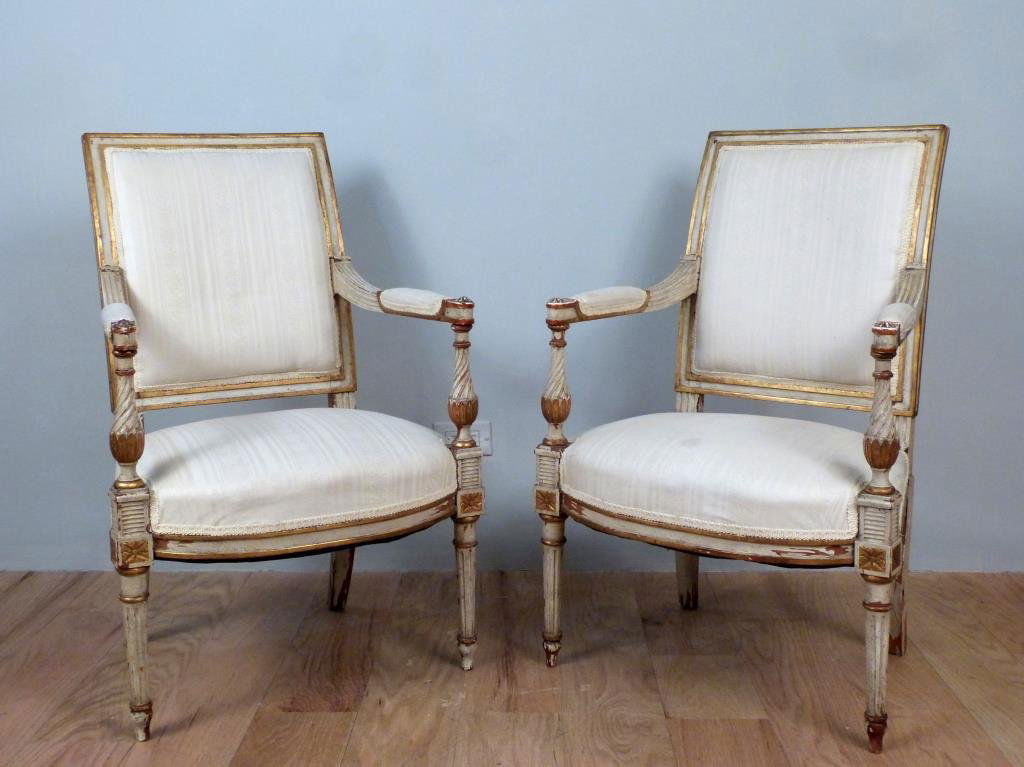 Pair Antique French Directiore Style Fauteuils (1 of 4)