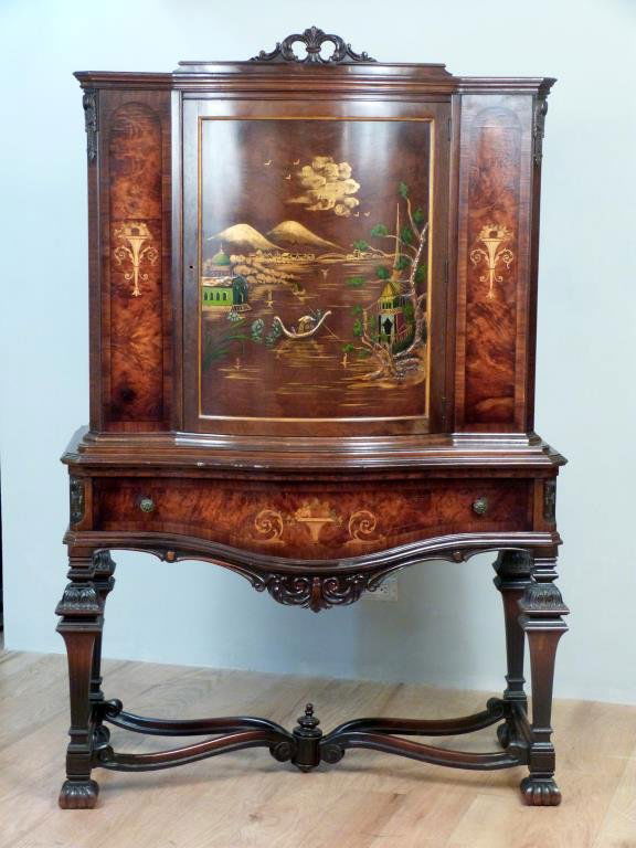 English Style Japanned China Cabinet (1 of 8)