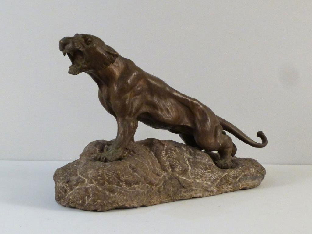 French Style Bronze Panther Statue (1 of 7)