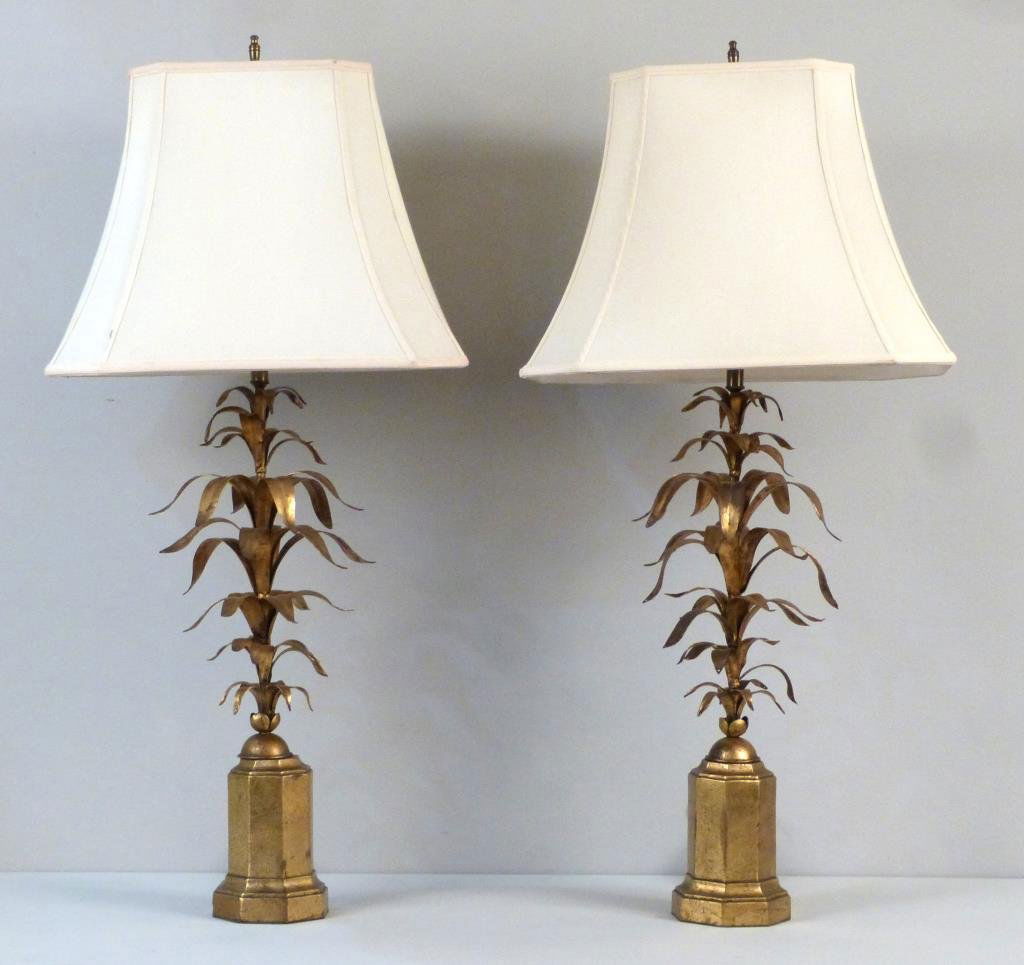 Pair of Gilt Tole Table Lamps (1 of 5)