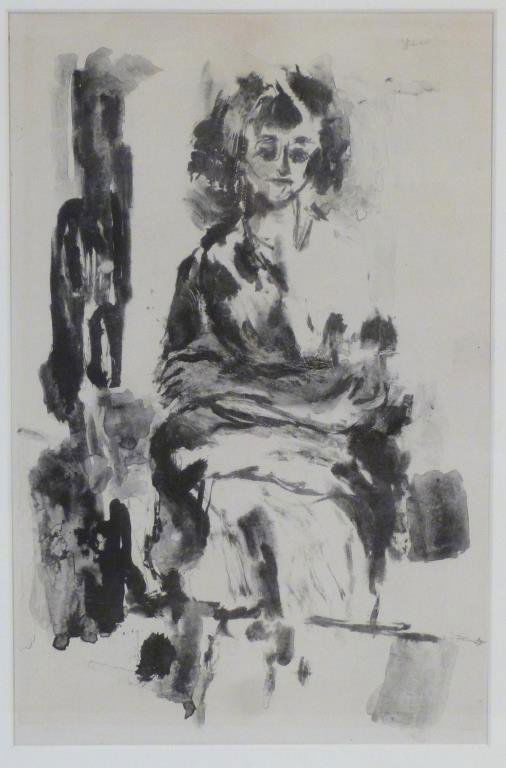 Nancy Spero (American 1926 - 2009) - Ink Wash Drawing (1 of 5)