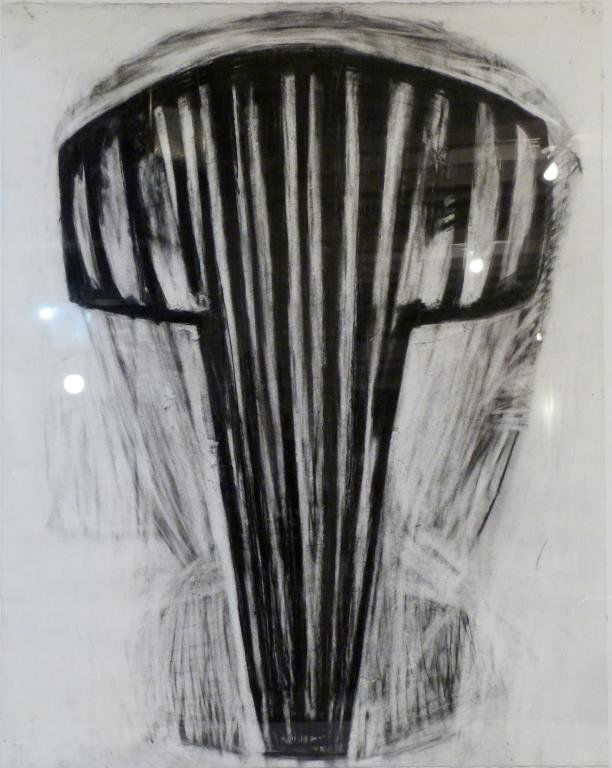 Chris Duncan - Charcoal Sketch on Paper: Abstract. Signed on verso. 42 X 33" (44" X 36") (From a Lower East Side appraiser's estate)"