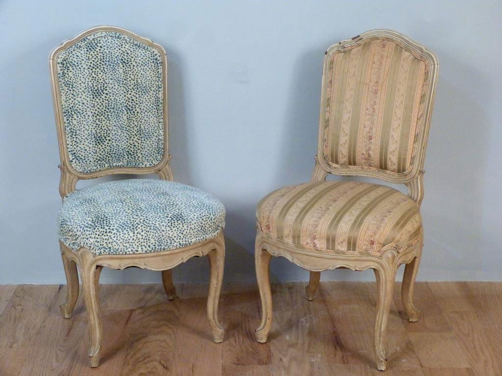 Pair French Upholstered Dressing Chairs (1 of 2)