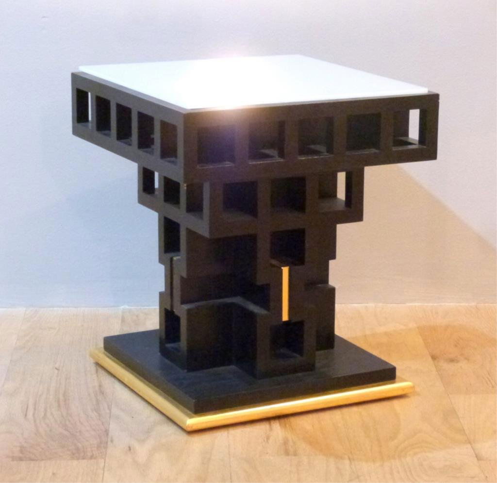Modern Architectural Illuminated Low Pedestal (1 of 3)