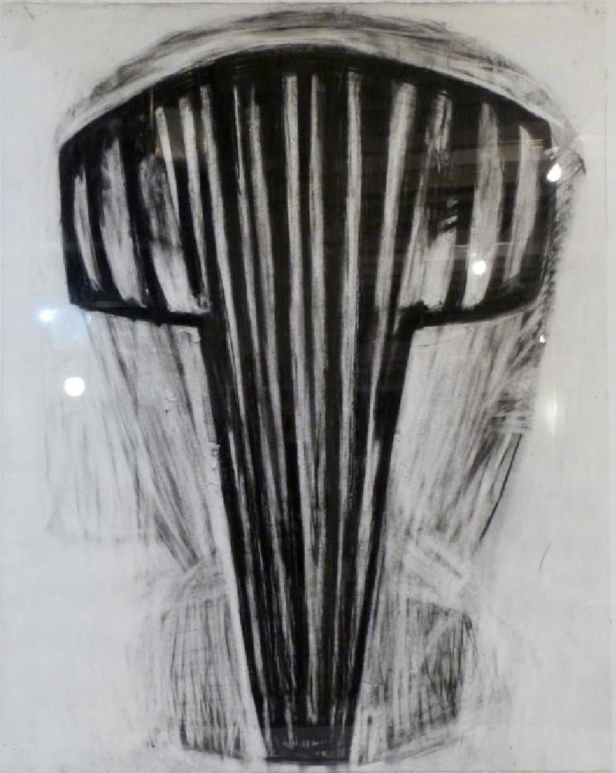 Chris Duncan - Charcoal Sketch on Paper: Abstract. Signed on verso. 42 X 33" (44" X 36") (From a Lower East Side appraiser's estate)"