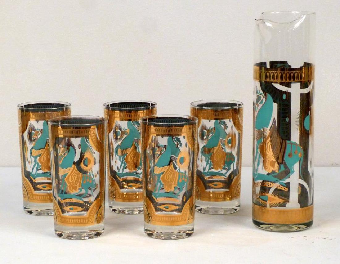 Fred Press Art Deco Style 6 Piece Highball Set (1 of 5)