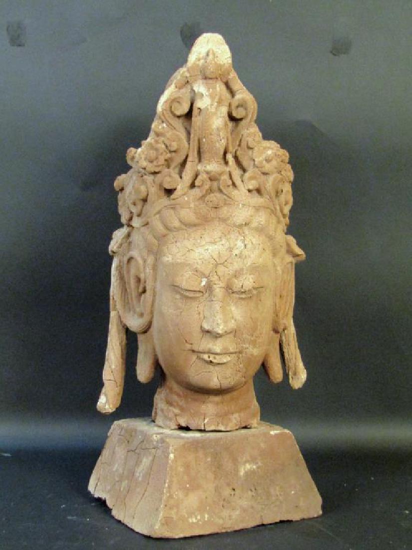 Large Clay Bodhisattva Head (1 of 4)