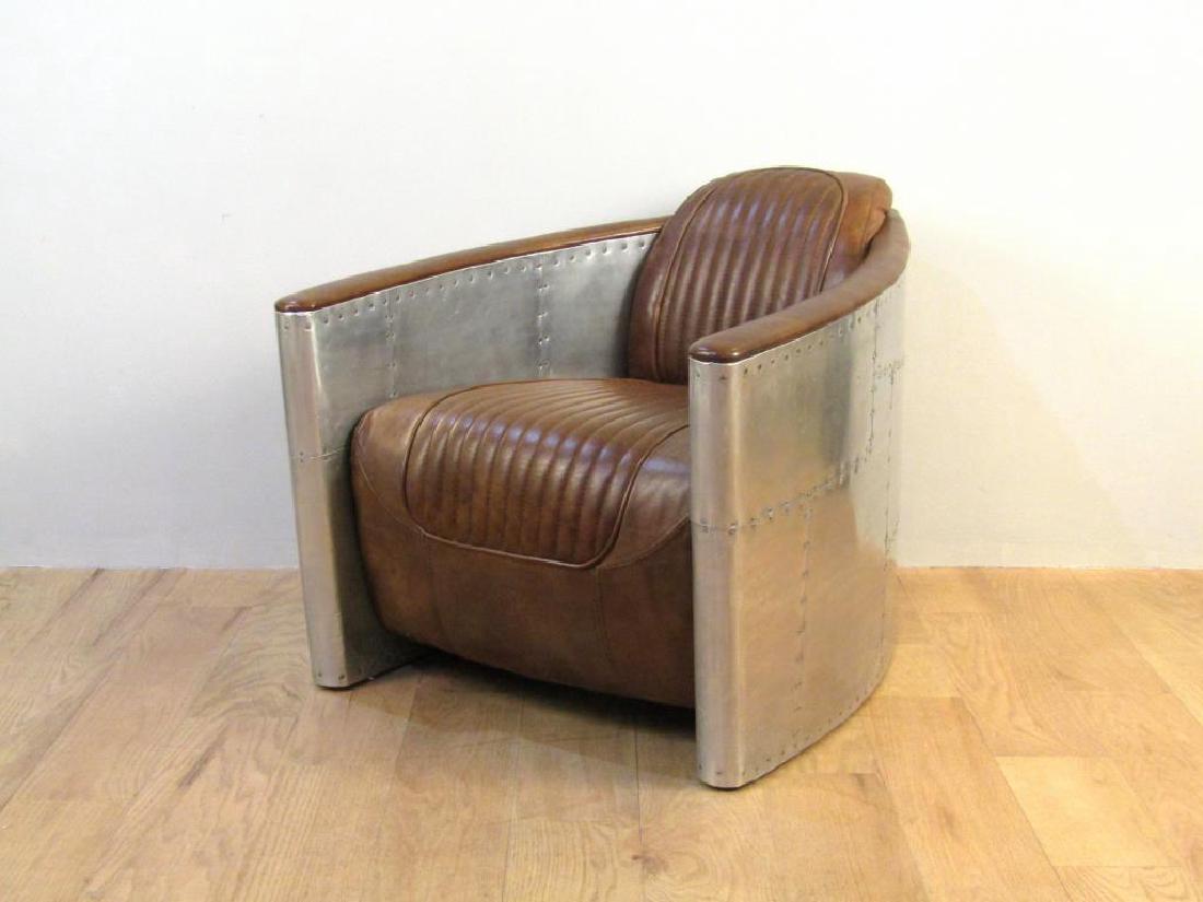 Art Deco Style Metal Framed Club Chair (1 of 5)