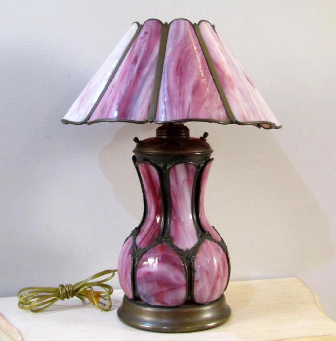 Chandler Slag Glass Table Lamp (*****) (1 of 7)