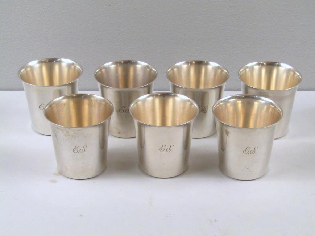Set of 7 Sterling Silver Cups / Beakers (1 of 3)