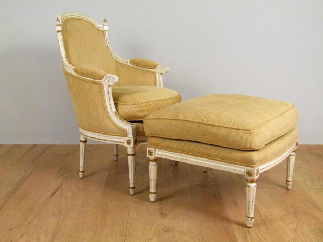 French Louis XVI Style Two Part Chaise (1 of 6)