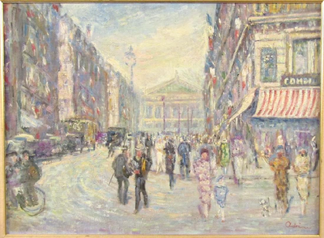 Signed Illegibly - French Oil on Canvas (1 of 6)