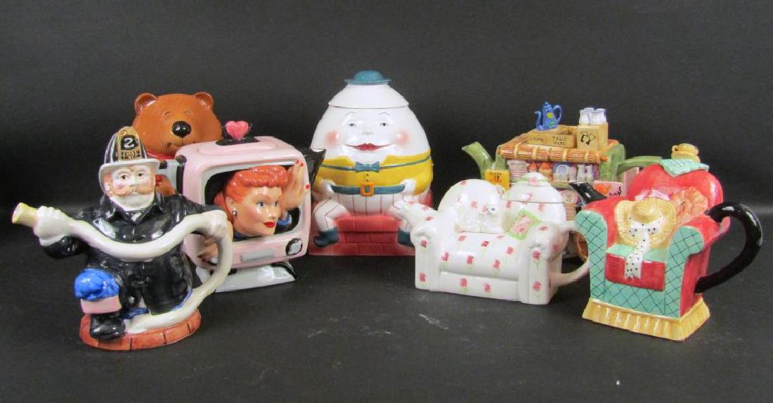 Assorted Porcelain Teapots and Cookie Jars (1 of 6)