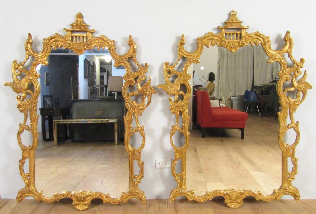 Pair of Italian Gilt Carved Mirrors (1 of 6)