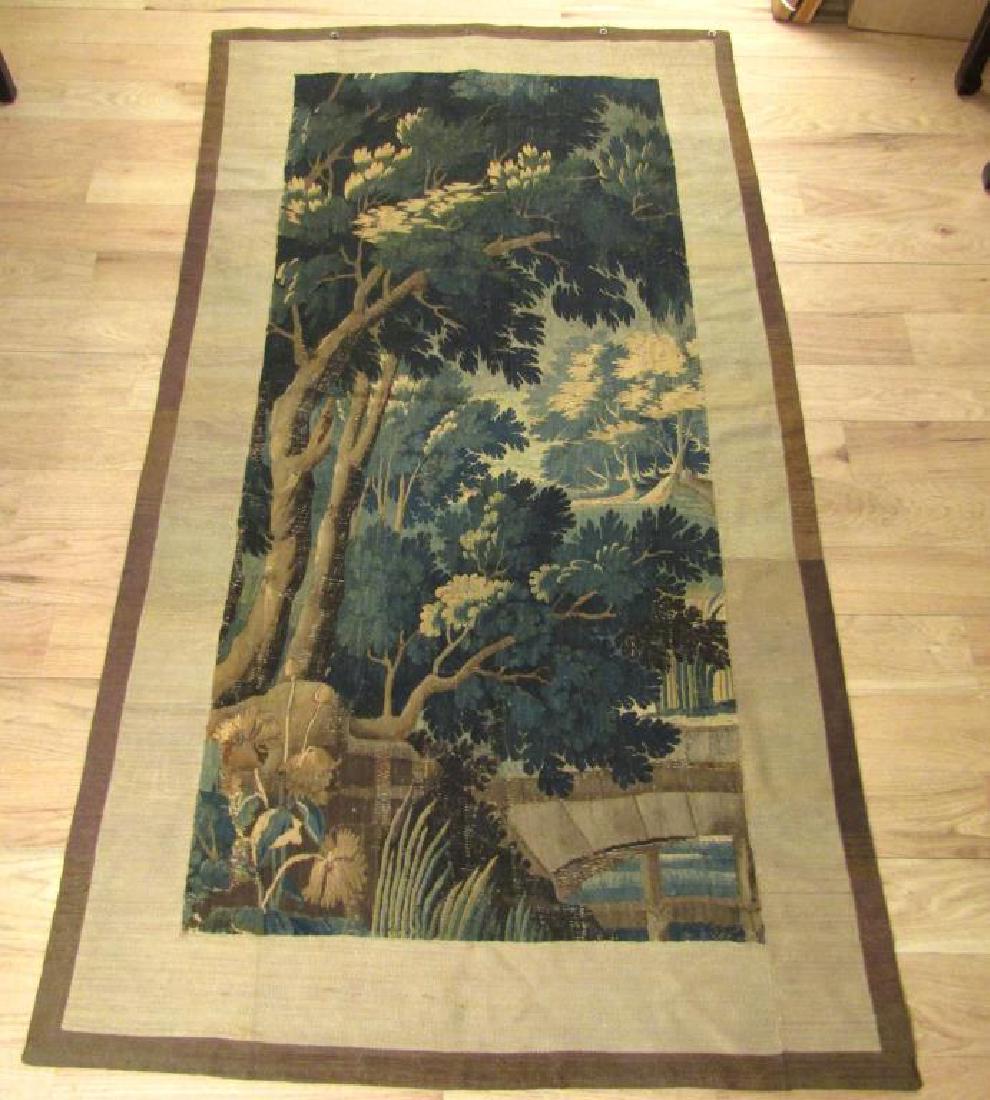 Antique Flemish Tapestry Fragment - 4' 7 X 8' 7"" (1 of 7)