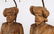 Pair Tall Wood Carved Figural Lamps - 3