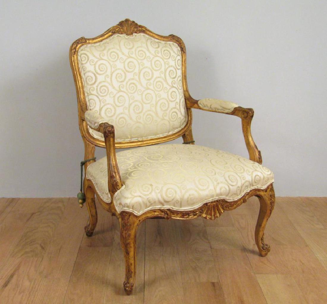 Georgian Style Carved Library Arm Chair (1 of 5)