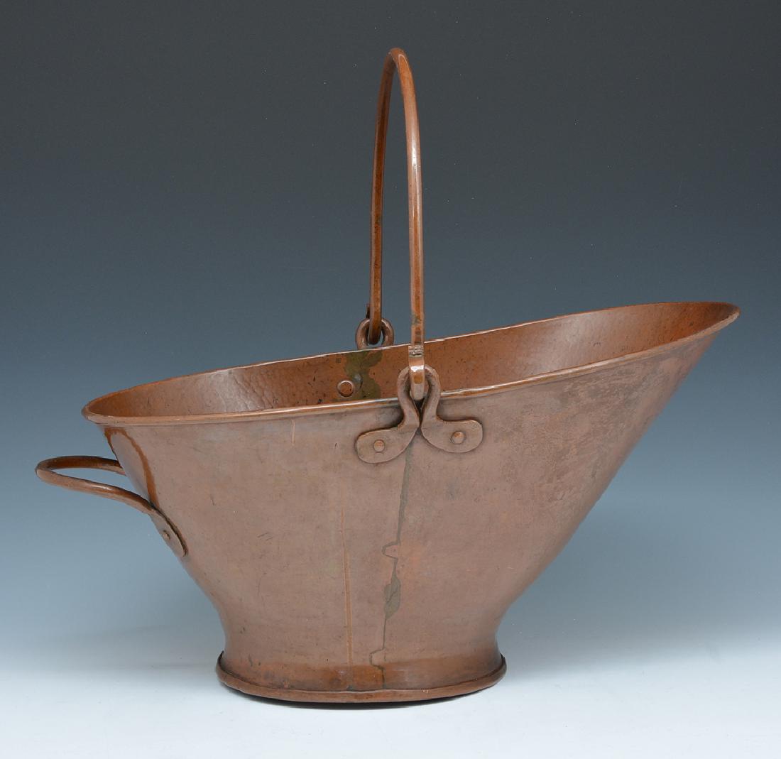 Dirk Van Erp hammered copper coal bucket (1 of 3)