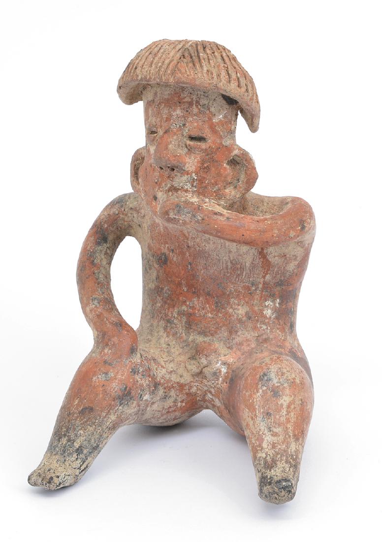 Pre-Columbian Peru Mochica Figural Seated Vessel (1 of 4)