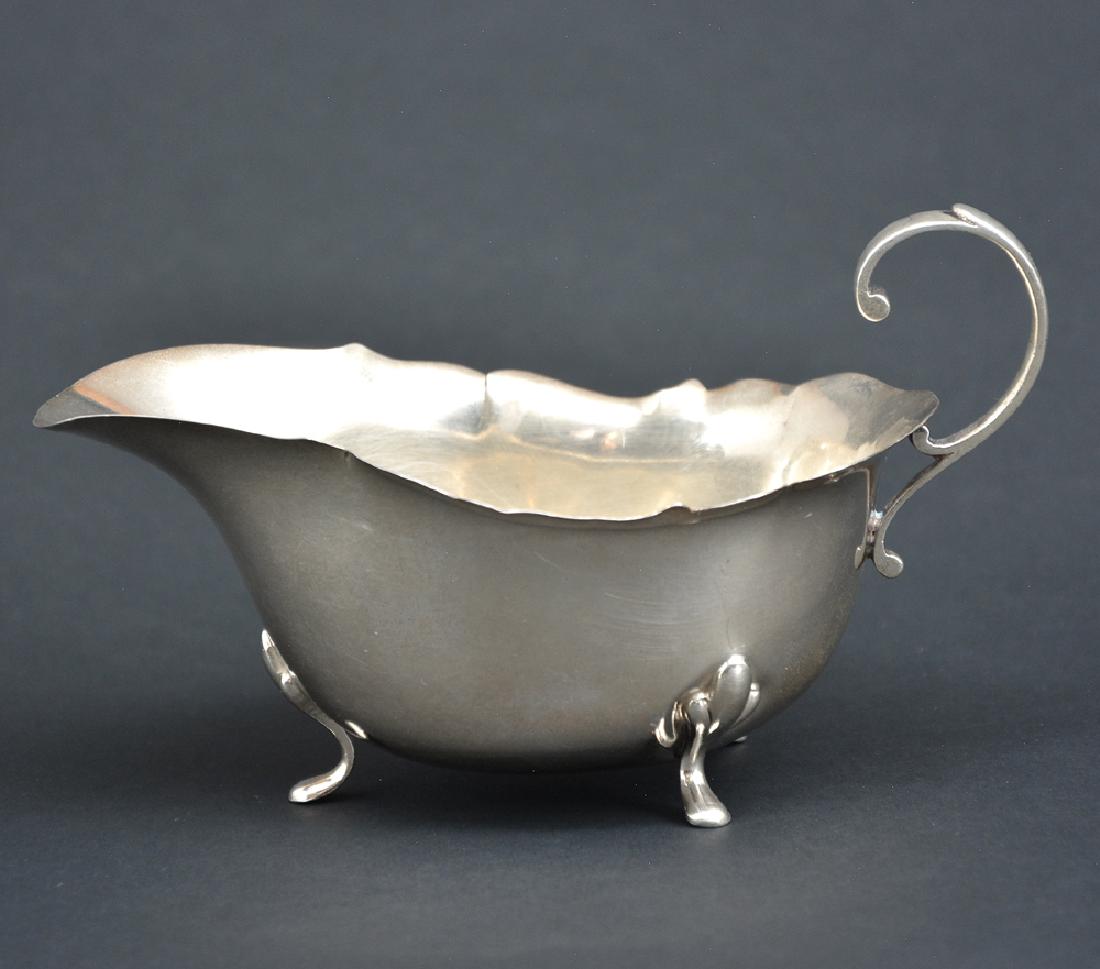 George V sterling silver gravy boat by William Suckling (1 of 2)