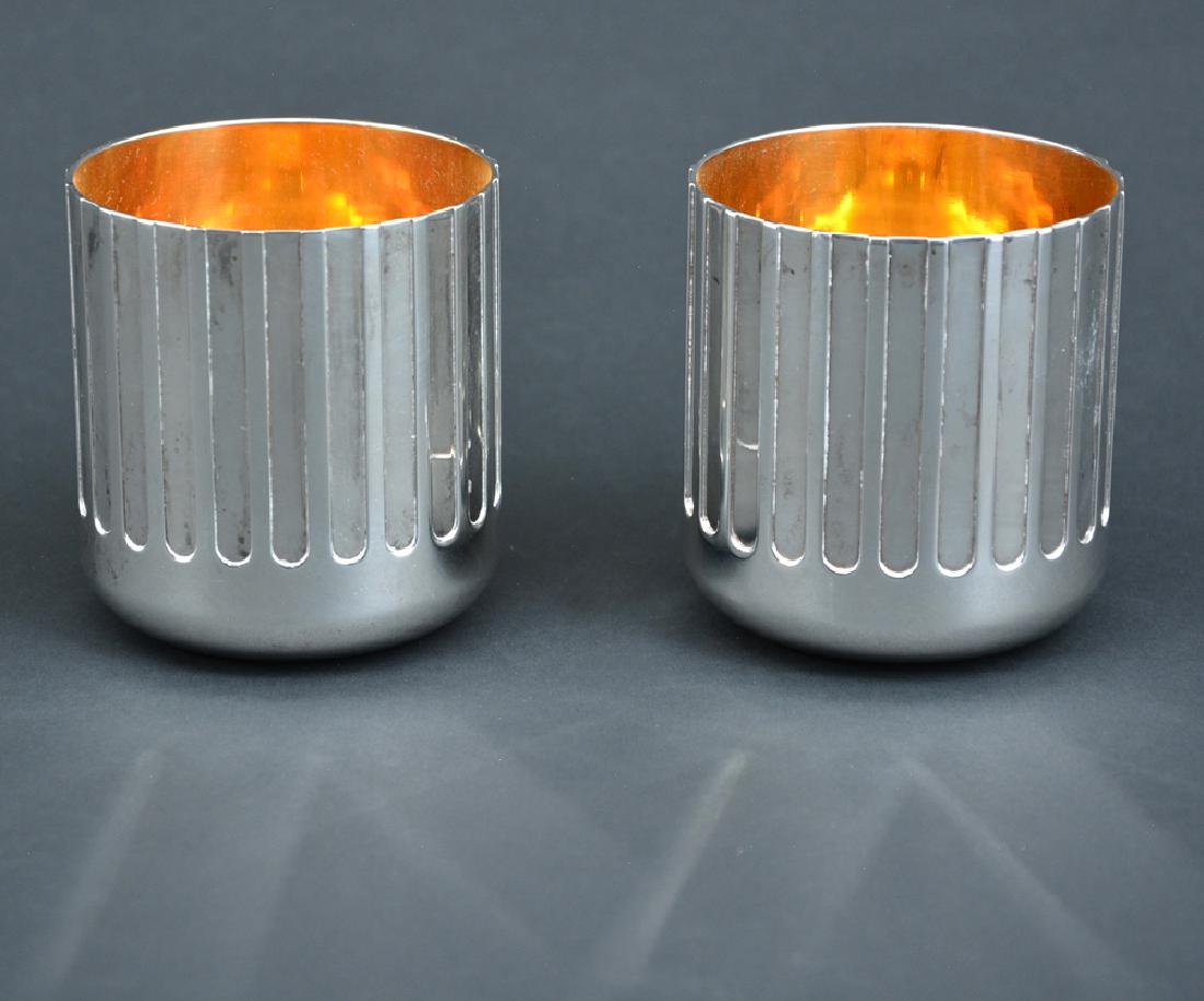 Pair of Italian Bulgari sterling silver tumblers (1 of 2)