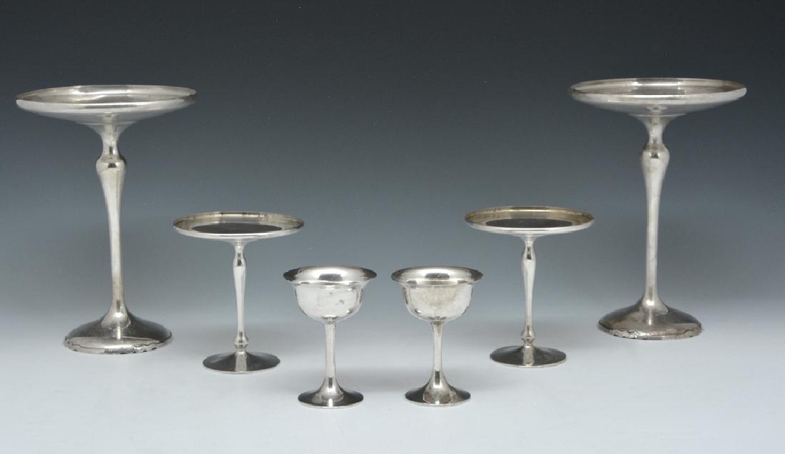 6 Pcs Shreve sterling: compotes and goblets (1 of 1)
