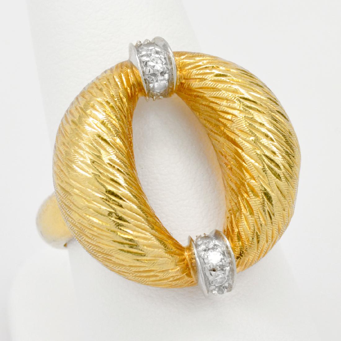 Custom Design 18K Gold & Diamond Ring (1 of 1)