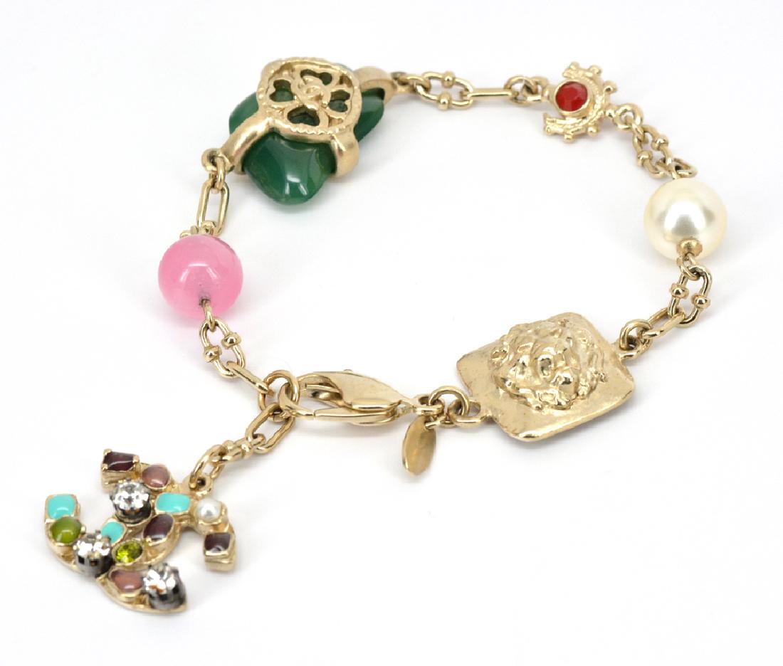 Vintage Gemstone & Pearl Chanel Charm Bracelet (1 of 2)