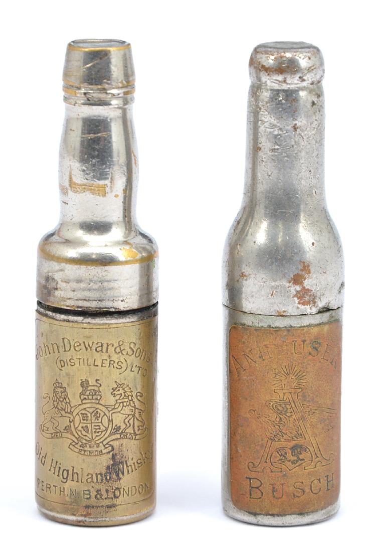 2 Bottle form corkscrews, John Dewars and Anheuser Bush (1 of 2)