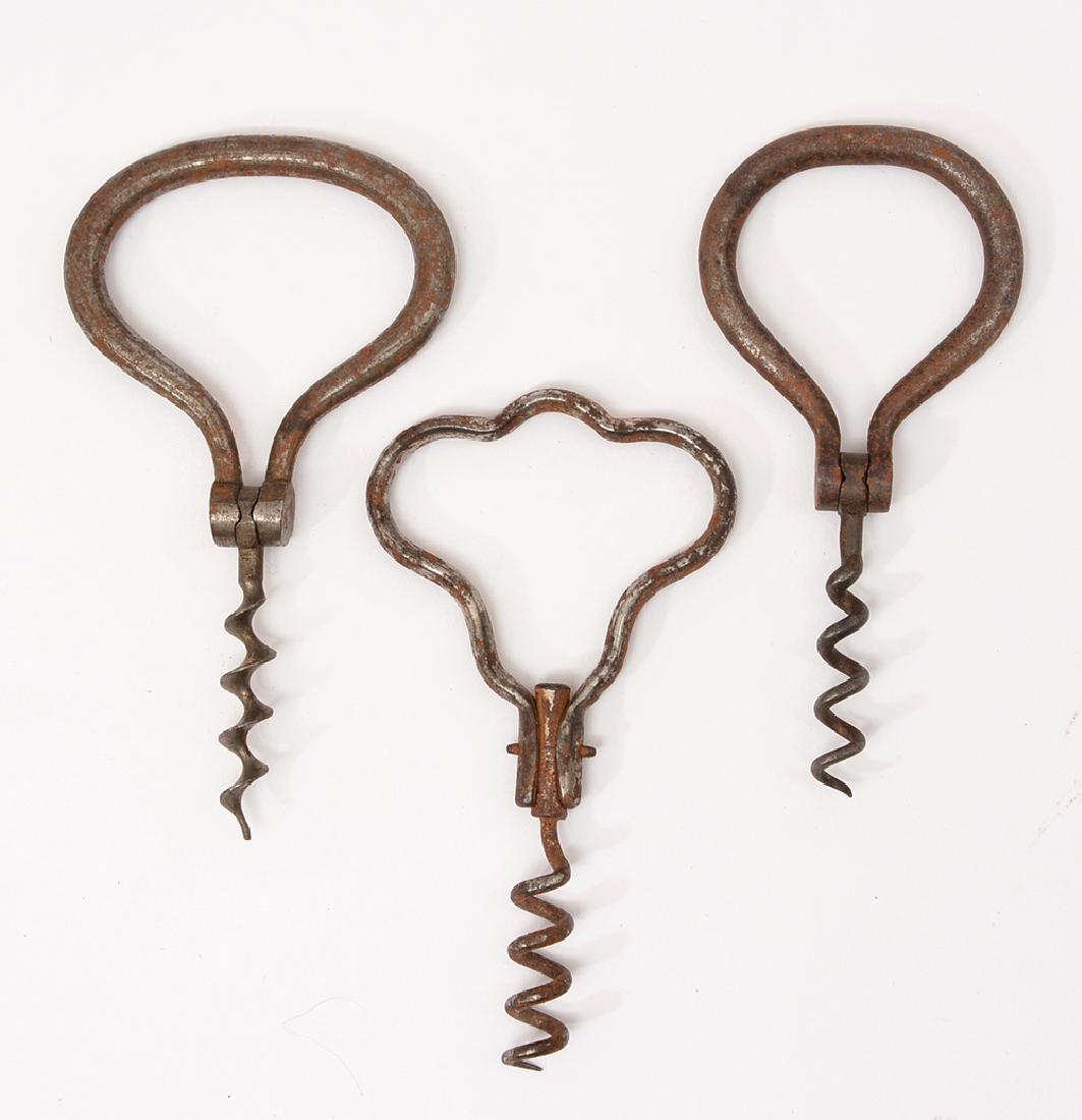 3 19th c folding bow corkscrews (1 of 1)