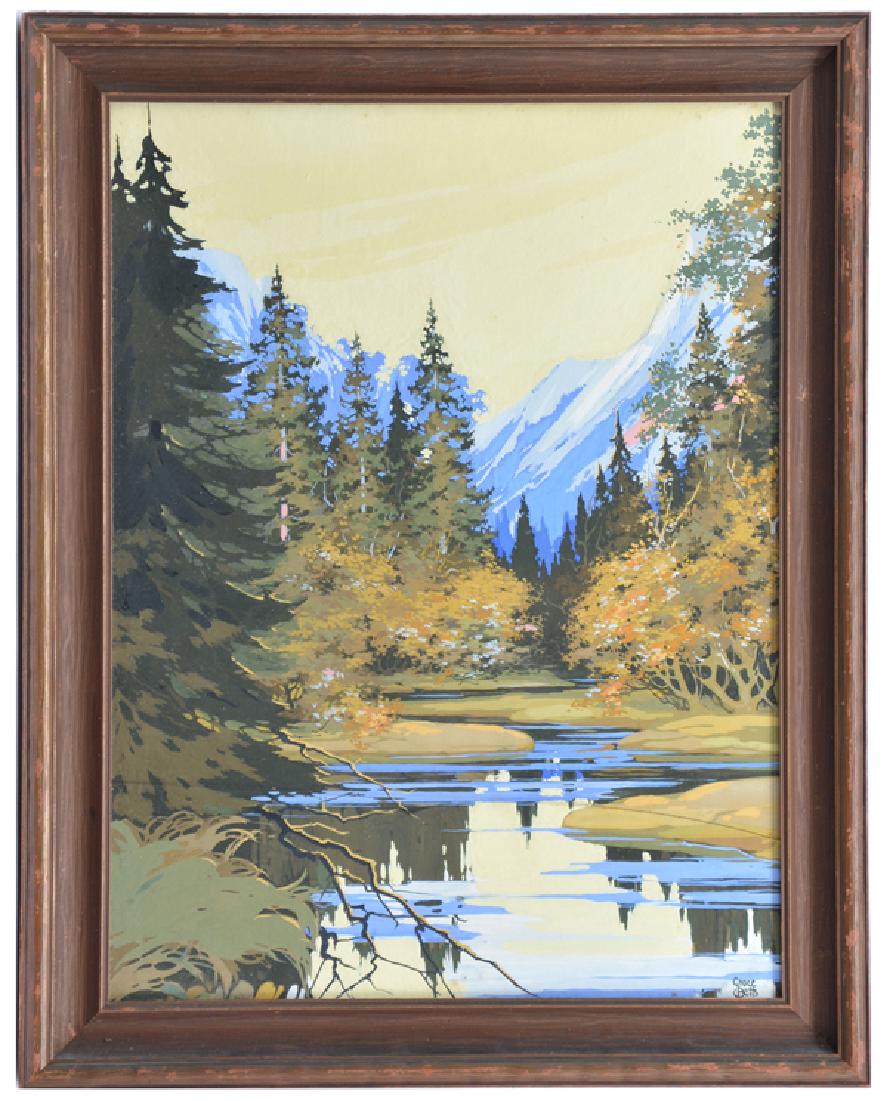 Grace Betts, landscape, gouache (1 of 2)