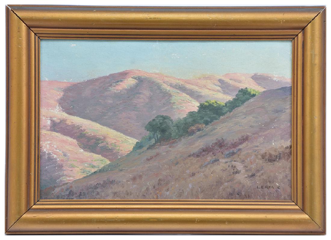 Louis Edward Rea, "Marin County Hills", oil on canvas (1 of 4)