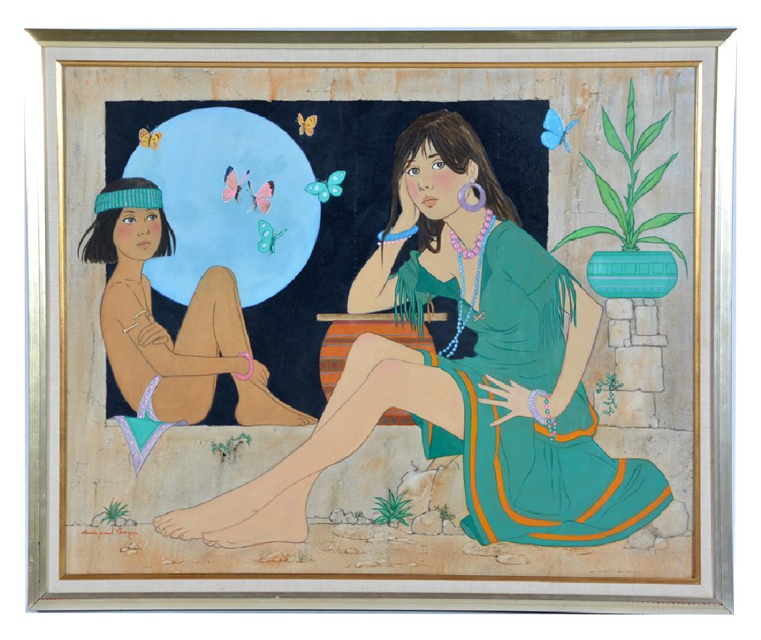 Denis Paul Noyer, Blue Moon, oil on canvas (1 of 4)