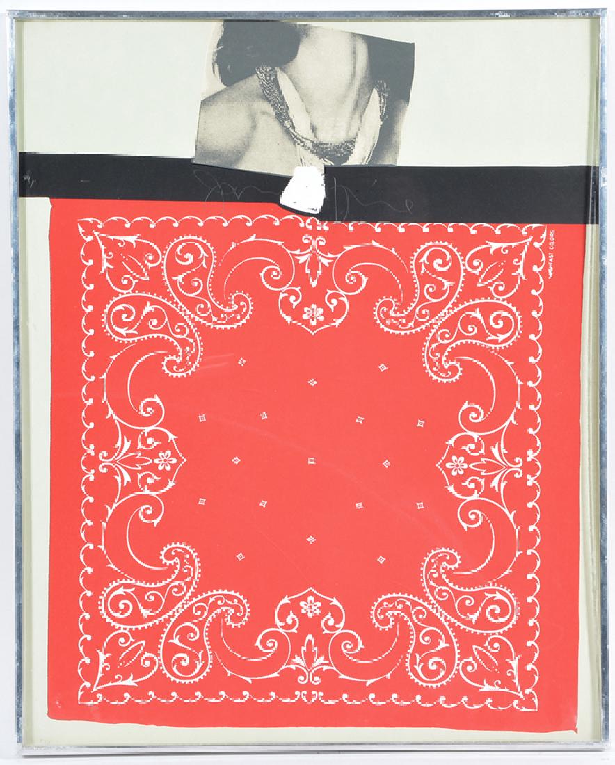 Jim Dine, Throat, color screenprint with collage (1 of 3)