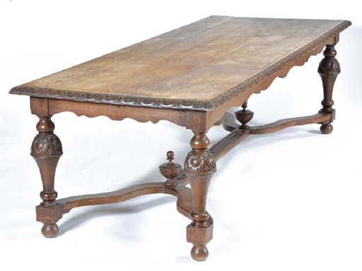 Continental Oak Louis Xv Style Dining Table 19th C