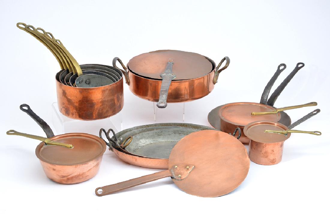 13 French Dehillerin copper pans (1 of 2)