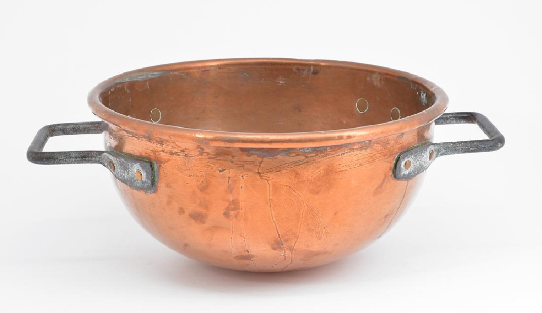 Oversized two handled copper bowl (1 of 1)