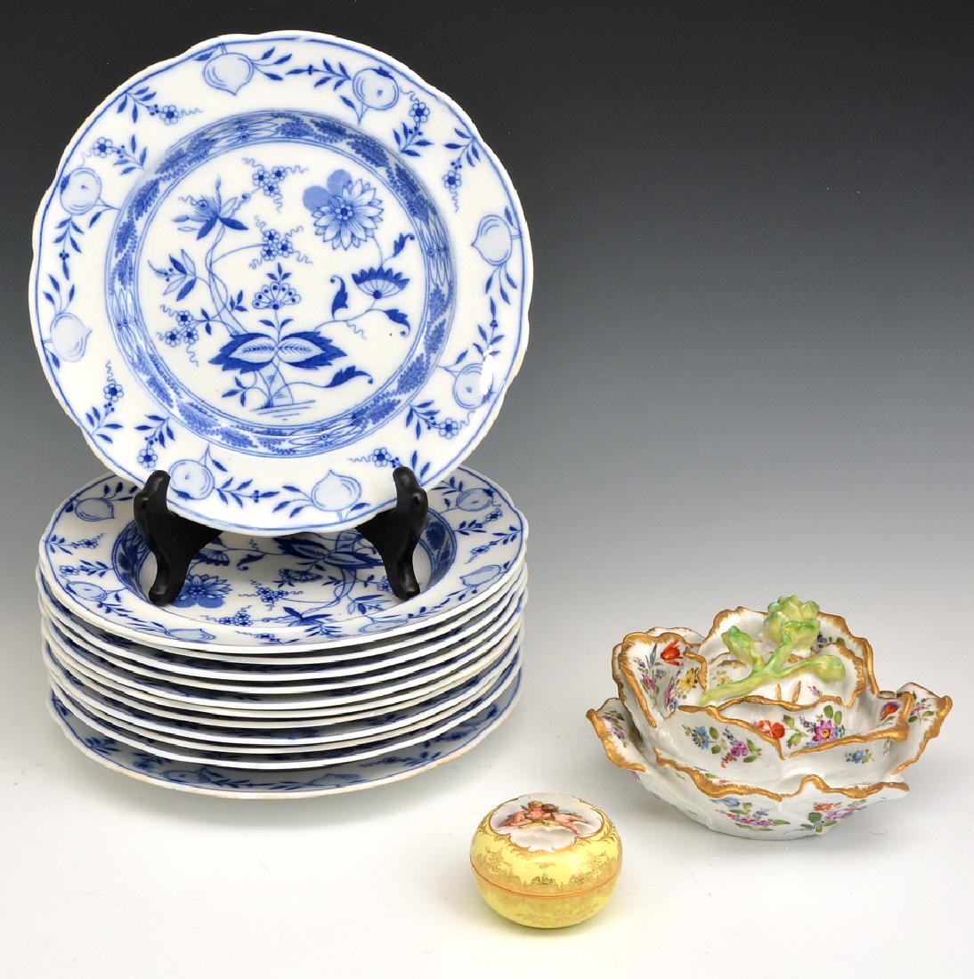 Group of German porcelain, bowls, plates & trinket (1 of 2)